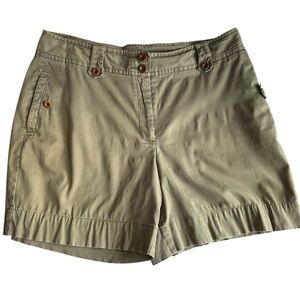 Talbots Women’s Sailor-Style Chino Shorts – Size 12 – Green